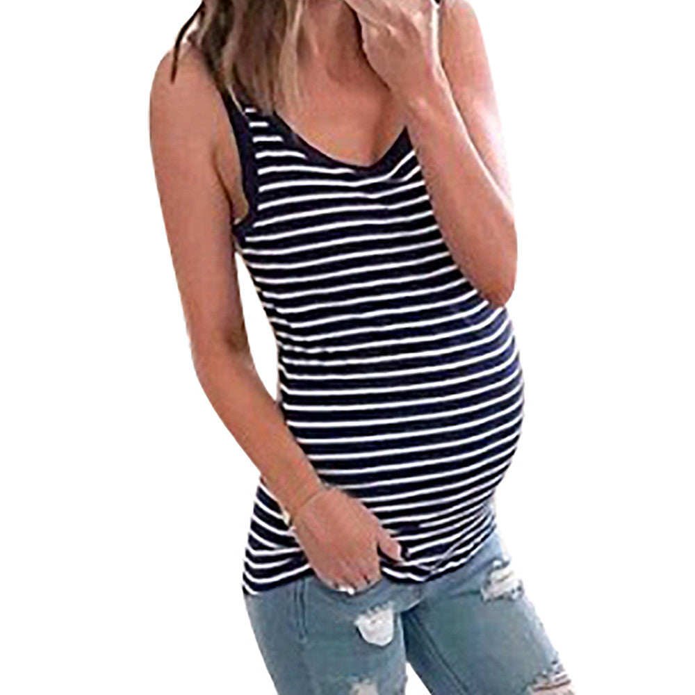 Striped Maternity Tank Top