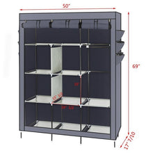 69" Woven Bedroom Wardrobe Closet Organizer